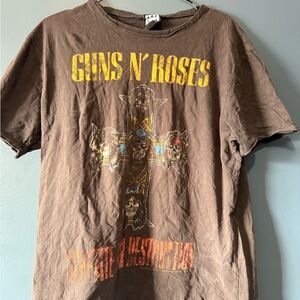 Brown Graphic Band Tee